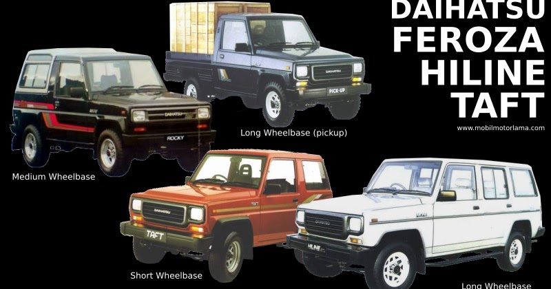Perbedaan Taft Dan Feroza. Jenis dan Perbedaan Daihatsu Taft, Hiline dan Feroza