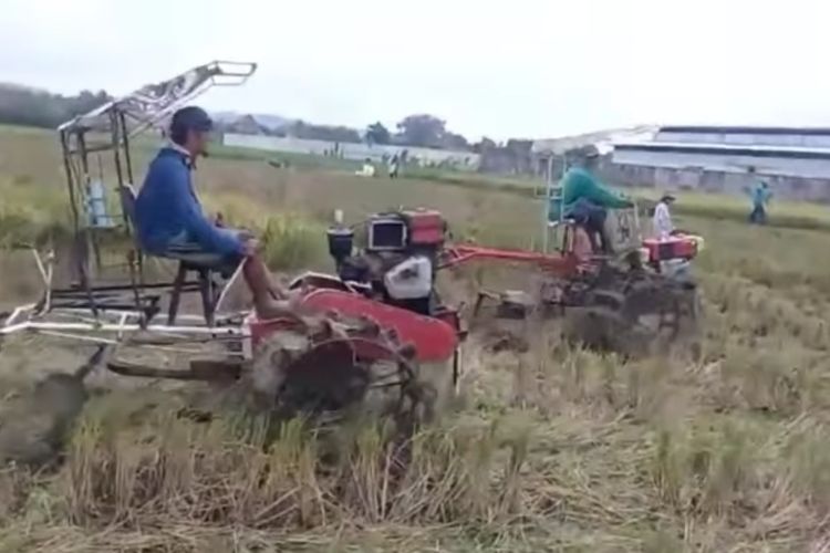 Modifikasi Traktor Bajak Sawah. Warga Modif Traktor Agar Mudahkan Petani Bajak Sawah, Begini Penampakannya