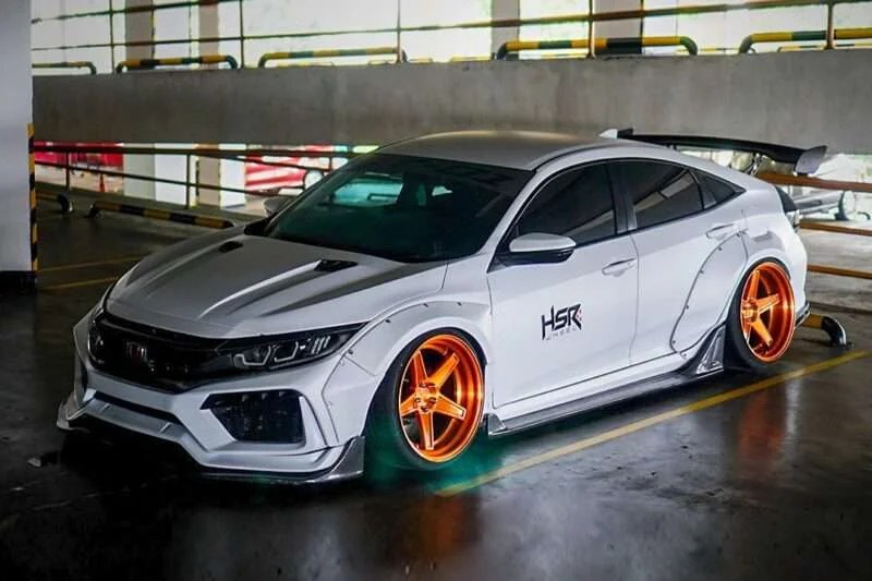 Civic Turbo Modif Velg. Pakai Velg HSR Forged, Modifikasi Honda Civic Sedan Makin Menarik