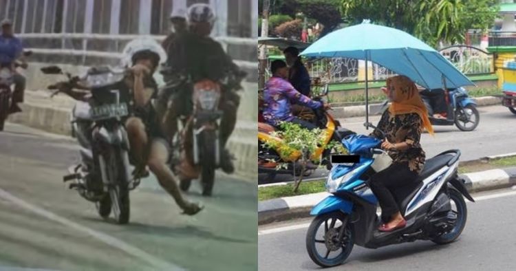 Gambar Cewe Naik Motor. 10 Gaya cewek Indonesia naik motor ini tak biasa, bikin ngakak