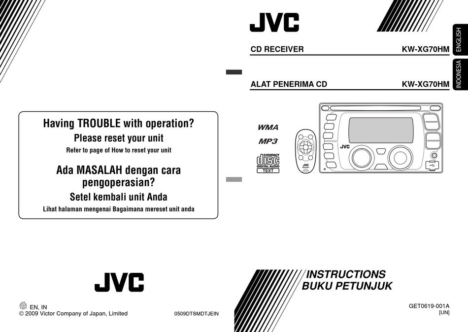 Cara Reset Tape Mobil Jvc. JVC KW-XG70HM INSTRUCTIONS MANUAL Pdf Download