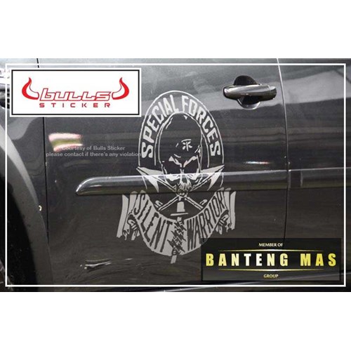 Cutting Sticker Pajero Sport. Jual Special Forces Silent Warrior Cutting Sticker by Bulls Sticker Pajero Sport DKI Jakarta - Banteng Mas Accessories