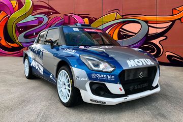 Suzuki Swift Modifikasi Rally. Suzuki Swift Siap Turun Rally, Tampil Atraktif Dengan Livery Ecstar MotoGP