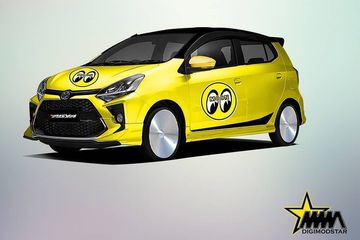 Modifikasi Mobil Agya Kuning. Modifikasi Digital Toyota New Agya, Pelek Rapat Ada Yang Ala Anak Custom dan Ada Yang Elegan, Kece!