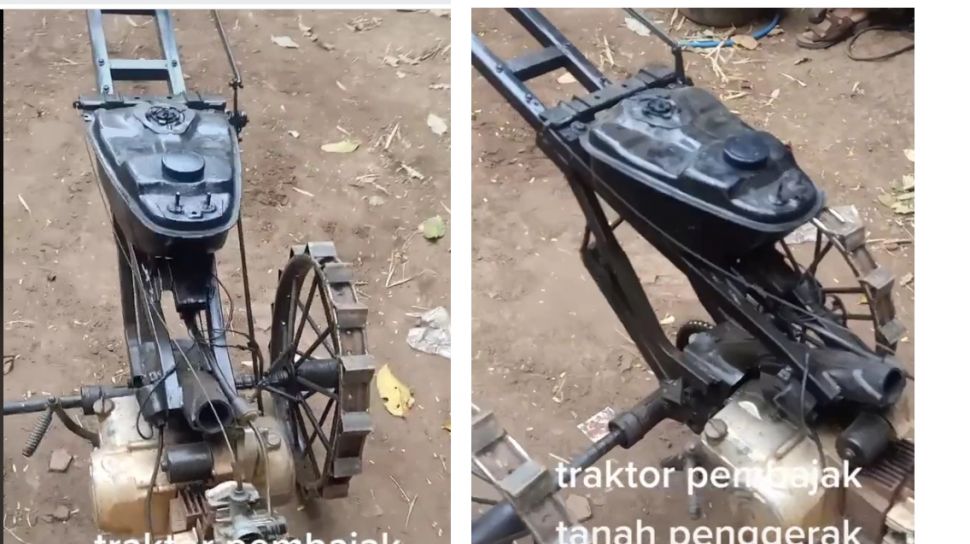 Modifikasi Traktor Bajak Sawah. Kreativitas Tanpa Batas, Petani Bikin Traktor Mini Bermodalkan Mesin Motor