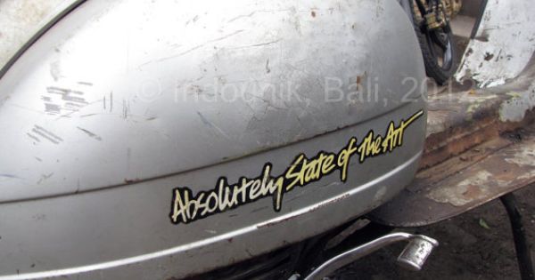 Absolutely State Of The Art. Asal usul Stiker Absolutely State Of the Art