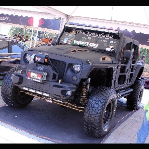 Jeep Wrangler Rubicon Black Modification. Rubicon Killer Kingkong Asal Makassar Warnai BlackAuto Modify BlackAuto Battle 2019 Jakarta