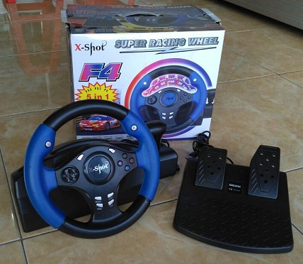 Steering Wheel Pc Bekas. STIR Game Racing Wheel X-Shot F4 PC & Playstation Bekas