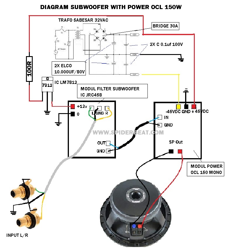 Cara Modif Filter Subwoofer Biar Bass Empuk. Modifikasi Power OCL 150 Untuk Mendorong Subwoofer