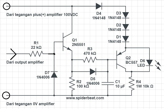 Cara Membuat Lampu Clip Pada Power Ampli. Skema Rangkaian dan Fungsi Penting Signal Clipping Untuk Power Amplifer